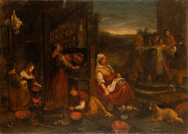 Jacopo Da Ponte detto Jacopo Bassano - Cena in Emmaus