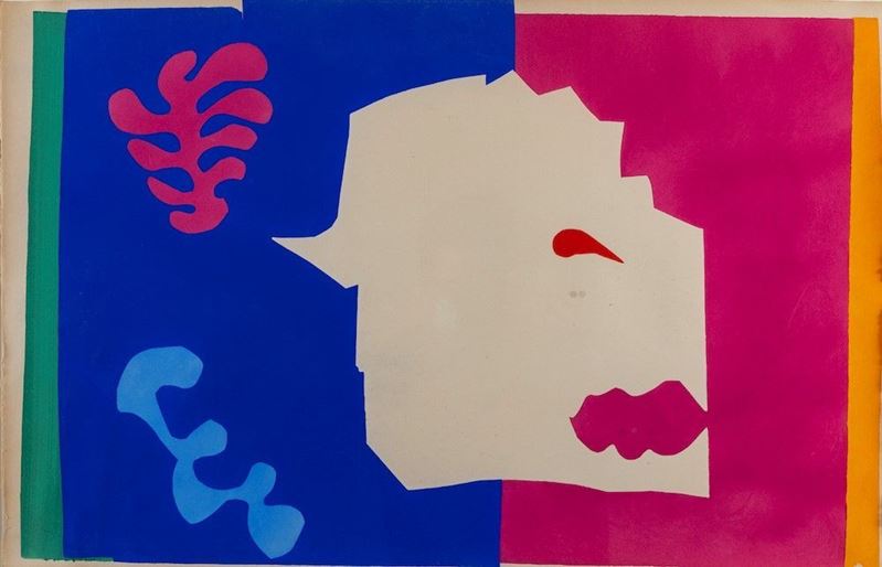 Henri Matisse : Le Loup Garou (dalla serie Jazz)  (1947)  - pochoir stampato a colori  [..]