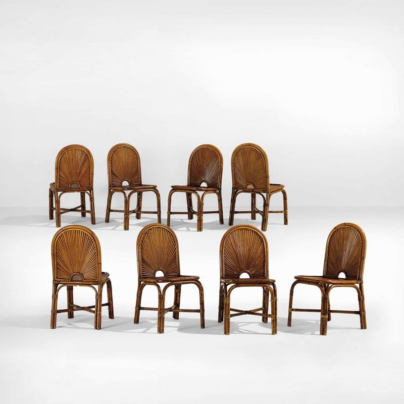 Gabriella Crespi : Otto sedie mod. Rising Sun  - Asta Fine Design - Cambi Casa d'Aste