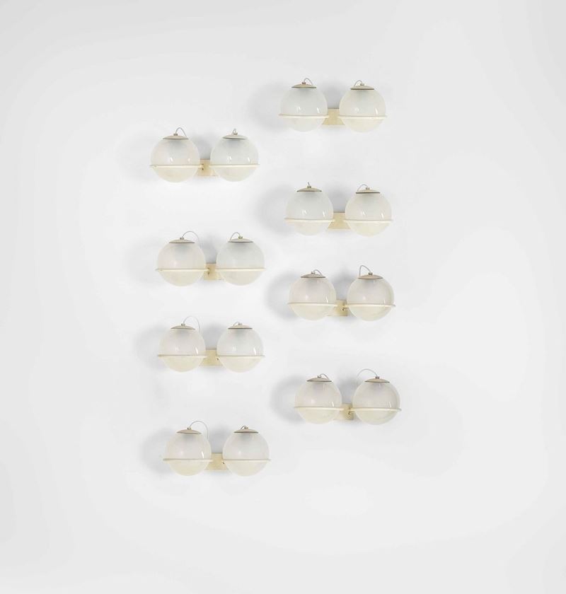 Gino Sarfatti : Set di otto lampade a parete mod. 238/2  - Asta Fine Design - Cambi Casa d'Aste