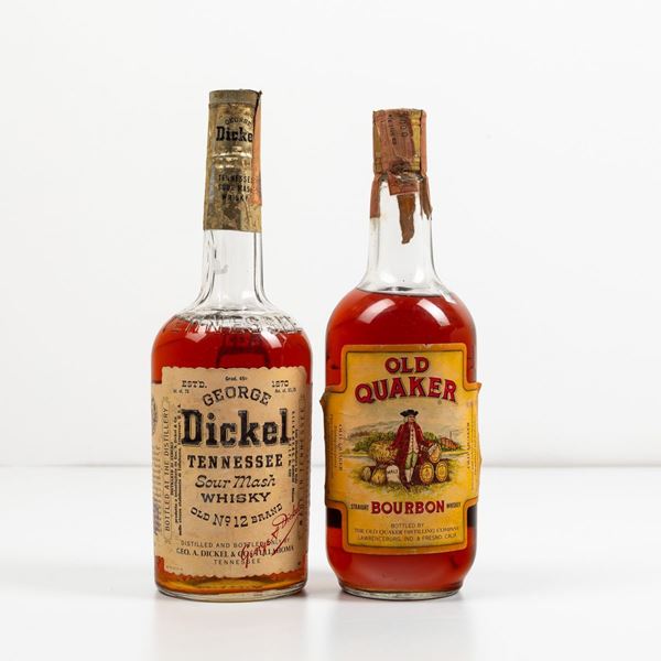 George Dickel, Tennessee Sour Mash Whisky Old Quaker, Bourbon 4 years old