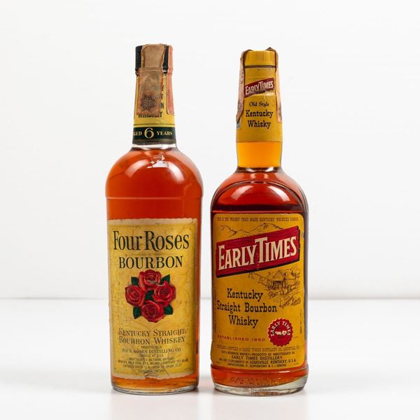 Four Roses, Kentucky Straight Bourbon Whiskey 6 years old Early Times, Kentucky Straight Bourbon Whisky