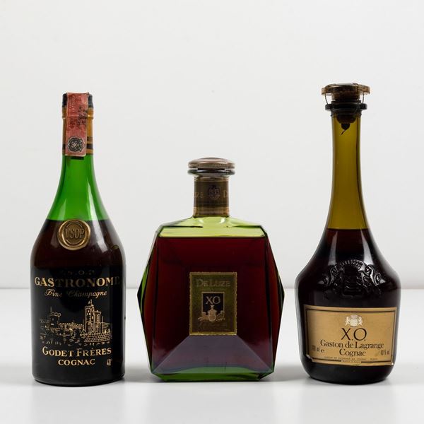 Gaston de Lagrange, Cognac XO Godet Freres, Cognac Gastronome V.S.O.P. De Luze, Cognac XO