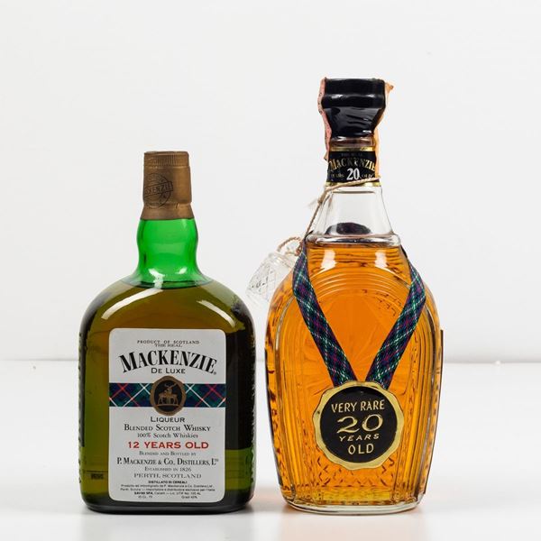 Mackenzie, De Luxe Liqueur Blended Scotch Whisky 12 years old Mackenzie, Blended Scotch Whisky Very Rare 20 years old