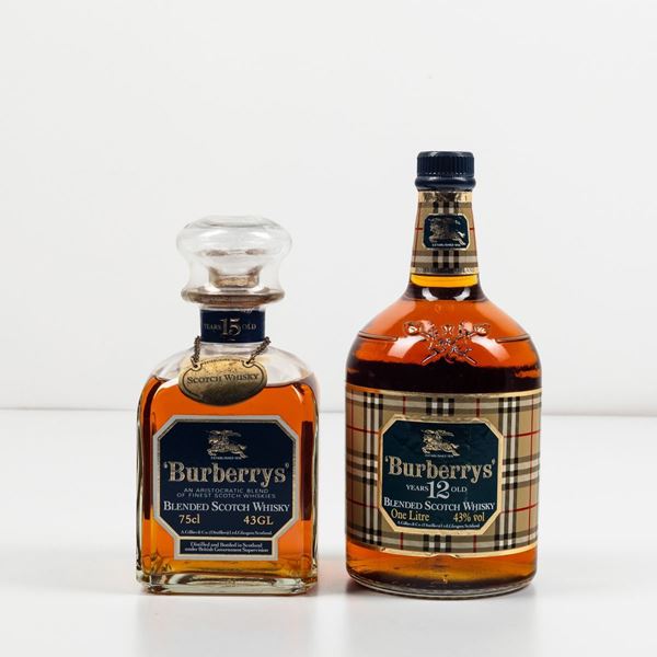 Burberrys, Blended Scotch Whisky 12 years old Burberrys, Blended Scotch Whisky 15 years old