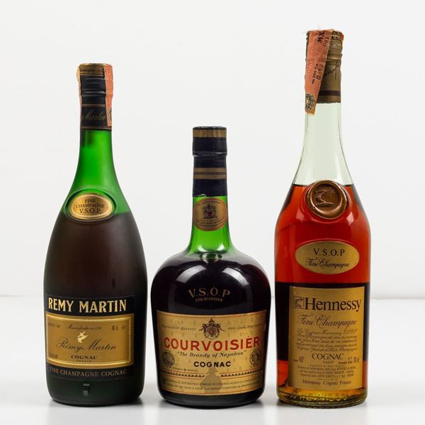 Remy Martin, Fine Champagne Cognac Courvoisier, Cognac V.S.O.P. Hennessy, Fine Champagne Cognac V.S.O.P.