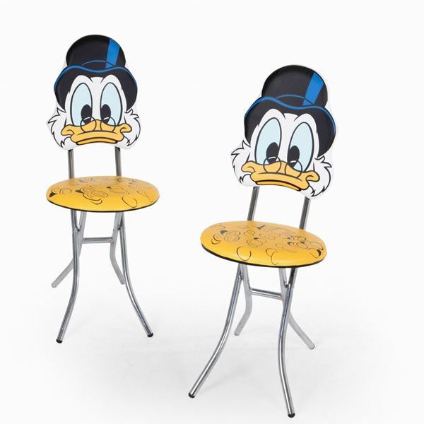 Disney : Coppia di sedie con Zio Paperone