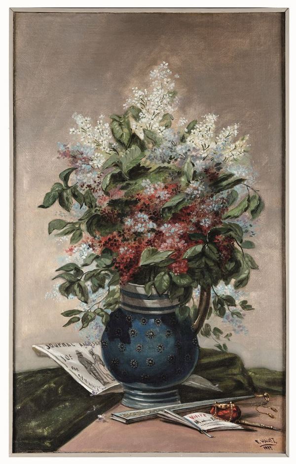 E. Hauet Vasi di fiori, 1899