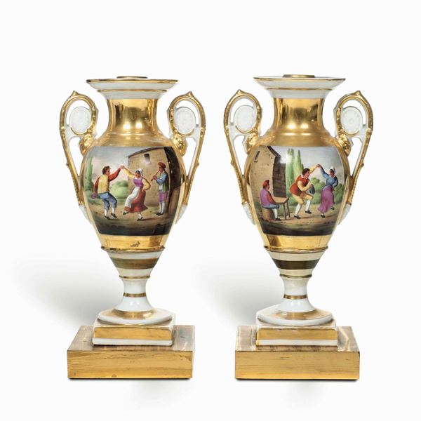 Coppia di vasi, metà del XIX secolo