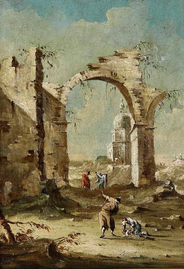 Francesco Guardi - Capricci con rovine architettoniche e figure
