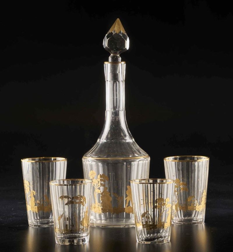 Servizio di bicchieri<BR>Murano, XX secolo  - Asta L'Art de la Table - Cambi Casa d'Aste