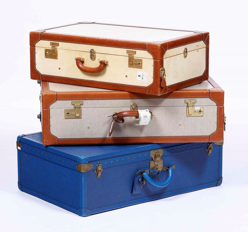 Lotto di 3 valigie rigide di cui una Louis Vuitton  - Auction Dimore italiane | Cambi Time - Cambi Casa d'Aste