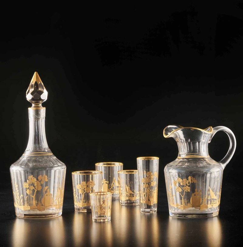 Servizio di bicchieri<BR>Murano, XX secolo<BR>  - Asta L'Art de la Table - Cambi Casa d'Aste