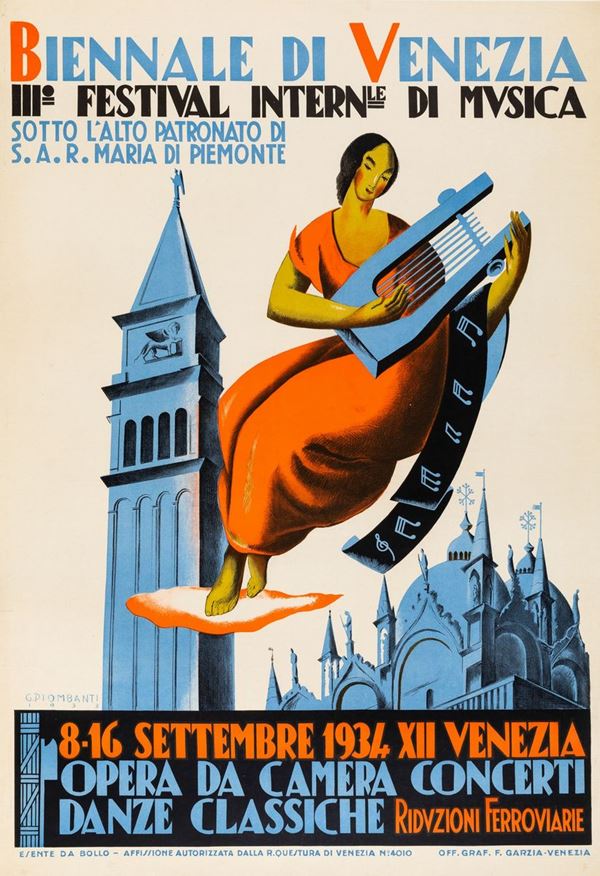 G. Piombanti - Biennale di Venezia Festival Internazionale Musica 1934