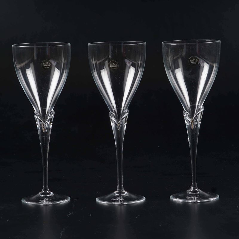 Servizio di bicchieri “Calice”<BR>Germania, Manifattura Rosenthal, fine del XX secolo  - Asta L'Art de la Table - Cambi Casa d'Aste