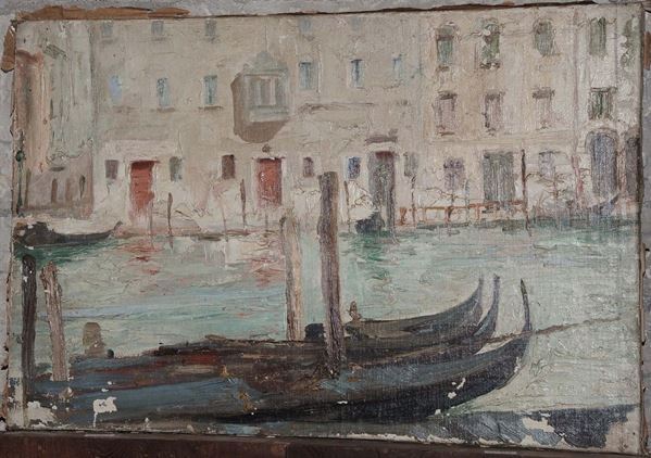 Pietro Gaudenzi (1880-1955) Veduta di Venezia