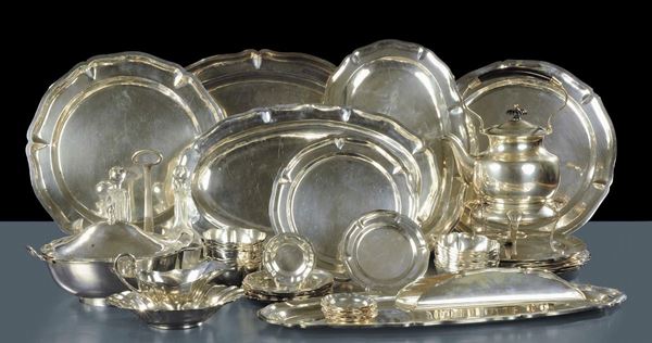 Servizio di piatti in argento 925, Messico XX secolo