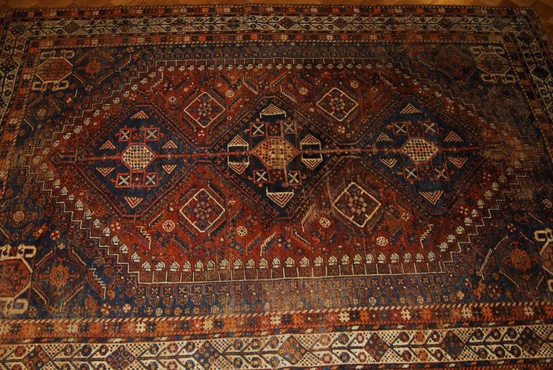 Tappeto Sud Persia Shiraz, fine XIX secolo  - Asta Tappeti Antichi - Cambi Casa d'Aste